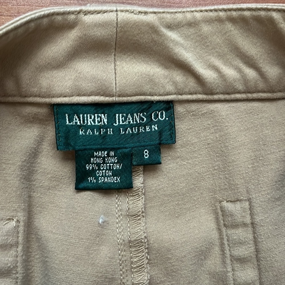 Lauren Jeans Co by Ralph Lauren women’s khaki straight leg pants Size 8 - Picture 5 of 12